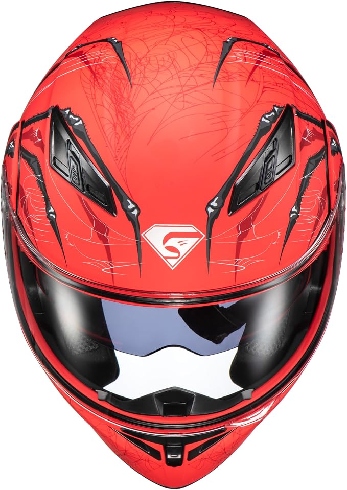 KYPARA Motorcycle Dual Visor Flip up Modular Full Face Helmet with DOT Certification of Impressionism