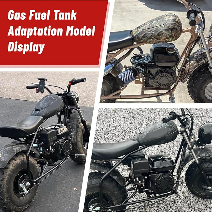 Gas Fuel Tank fit for Coleman CT200U-EX for Axis M200 for Hisun HS200-3 & 196cc Mini Bikes 5.5L capacity with Carbon Fiber Pattern