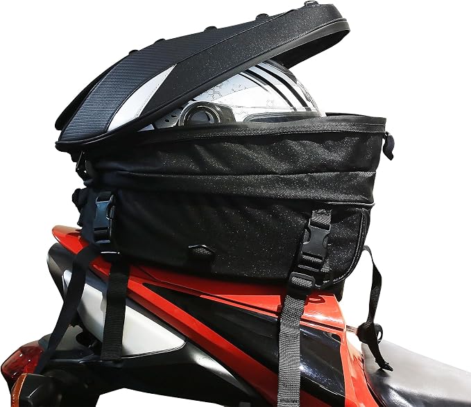 MZS Motorcycle Cover + Motorcycle Tail Bag, 38L Expandable Dual Compatible with Sport Bikes