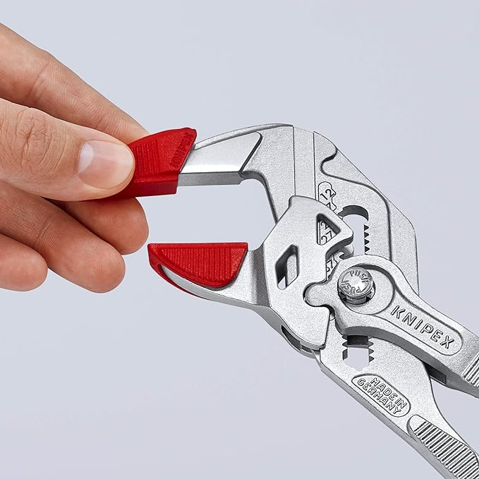 KNIPEX Tools - Pliers Wrench, Black Finish (8601250), 10-Inch & 86 09 250 V01 Tools - Jaw Protectors for New 10" Pliers Wrench 86 XX 250 (8609250V01)