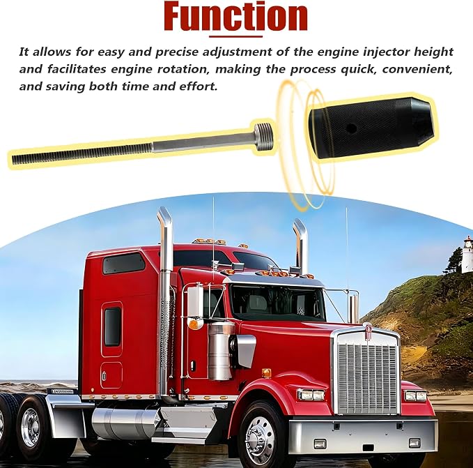 9U-6891 Injector Sleeve Remover Installer Set for CAT Caterpillar 3406E C-15 C-16 Engines 9U-7227 Injector Height Tool J-38587-a Engine Barring Socket(8 PCS)