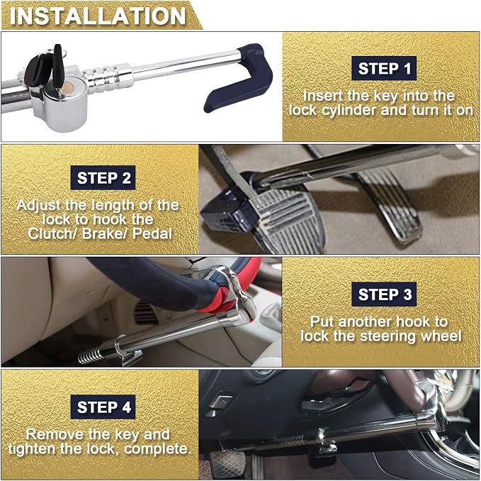 Tevlaphee Car Lock Box - Punch Button Combination, Portable, Waterproof Security Box for Keys, Credit Cards and Cash