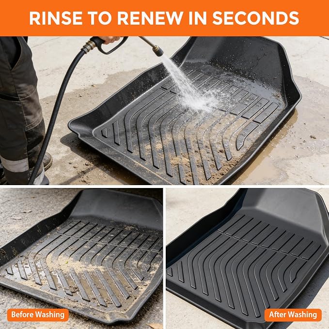 Floor Mats for Chevrolet Chevy Sonic 2012-2020, Heavy Duty TPE All Weather Protection, Waterproof Non-Slip Black Car Liners (Two-Row Floor Mats)