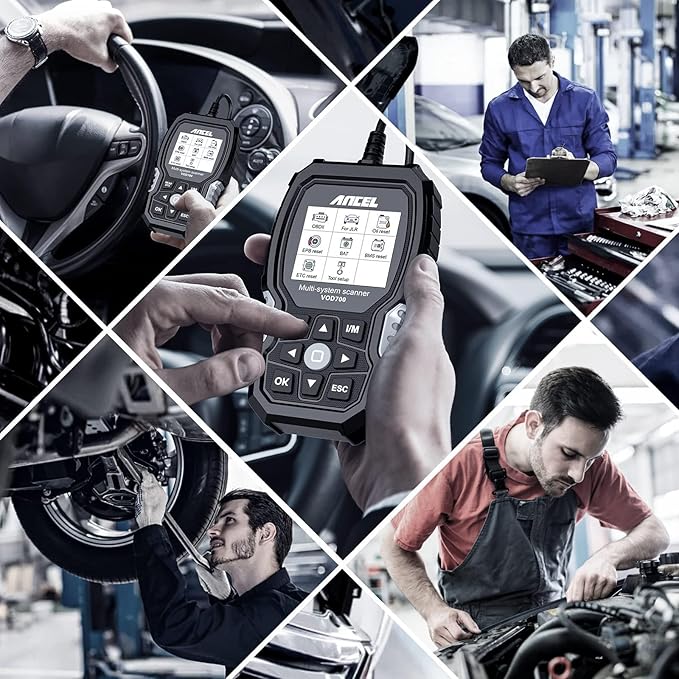 ANCEL VOD700 All System OBD2 Scanner Fits for Volvo Car Code Reader Full Function Diagnostic Scan Tool ABS Bleeding Injector Oil ETC SRL BMS EPB TPMS Reset Tool