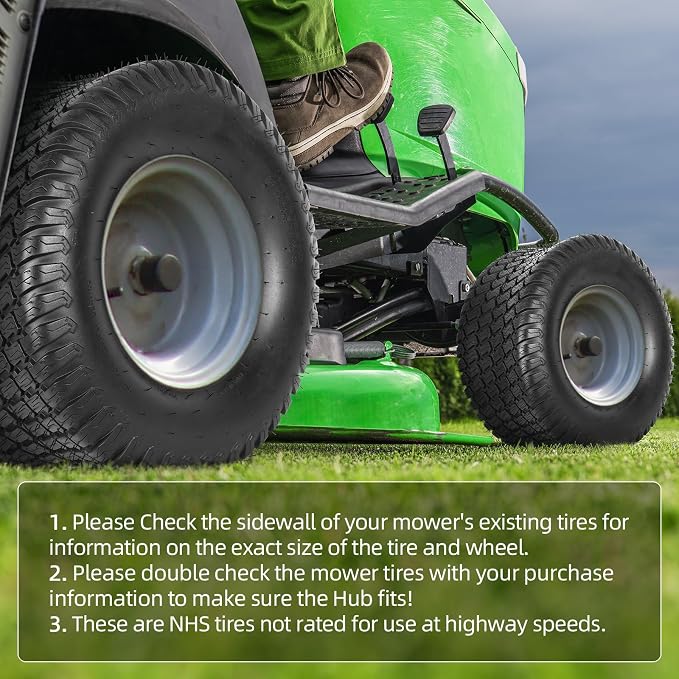 AR-PRO (2-Pack) 18x9.50-8 Lawn Mower Tires, Replacement 4 Ply Riding Lawn Mower Tire Tubeless, 1040 lbs Load Capacity, Fit for Most Riding Mower, Lawn Garden Tractors
