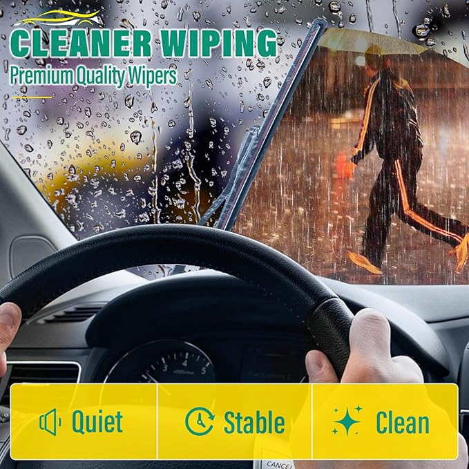 26" 16" 13" Windshield Wiper Blades Replacement for Honda CRV CR-V 2012 2013 2014 2015 2016 Premium All Weather Front Rear Wipers Set - OEM Quality (Pack of 3)