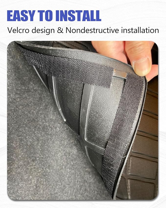 Floor Mats Cargo Liner Backrest Mat for Lincoln Nautilus Accessories 2024-2025 2026 with Hook&Loop Rear Trunk Mat Rear Seat Back Cover Protector All Weather Anti-Slip Split Dog Liner