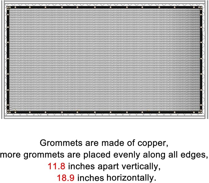 Sunnyglade 4 feet x 50 feet Privacy Screen Fence Heavy Duty Fencing Mesh Shade Net Cover for Wall Garden Yard Backyard (Grey, 4 ft X 50 ft)