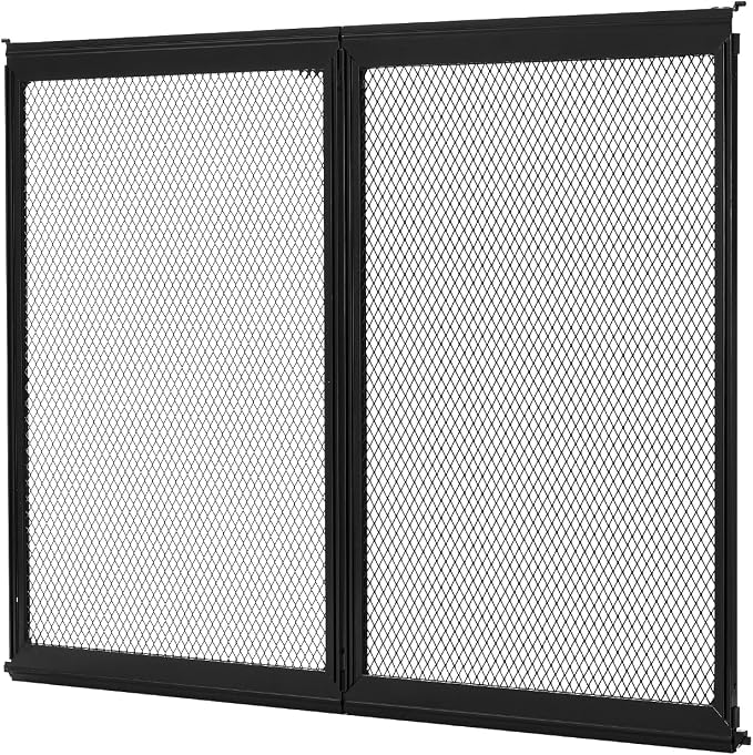 VEVOR RV Screen Door Protector, 24.5 x 20 inch Door Grille, Easy to Install and Disassemble, Reinforced Breathable Protective Mesh, Aluminum Alloy Camper RV Entry Protector for Pet Protection, Black