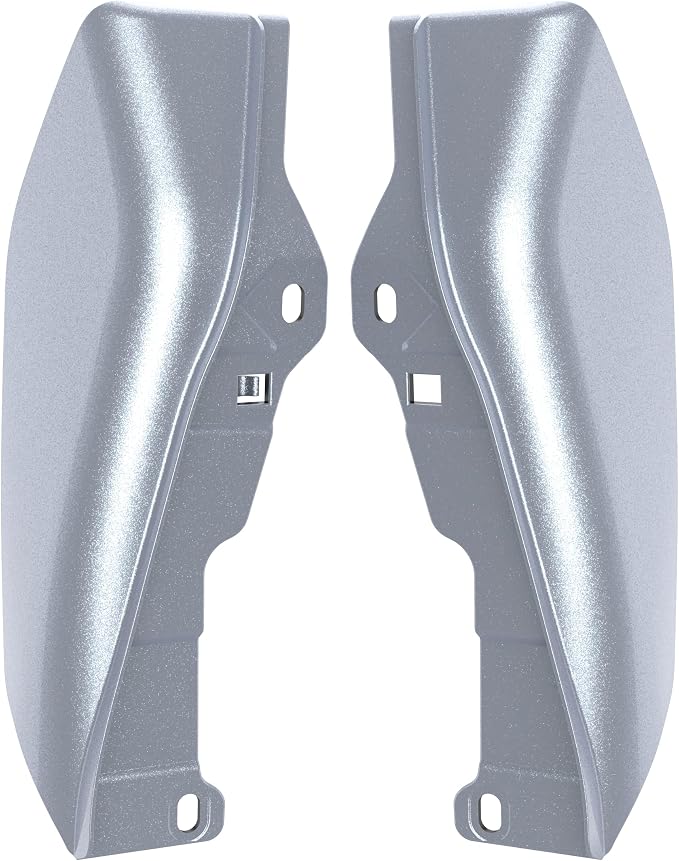 Color - Matched Mid Frame Air Deflectors Heat Shield, Perfectly Fit for Harley Touring Models 2009-2026 Brilliant Silver