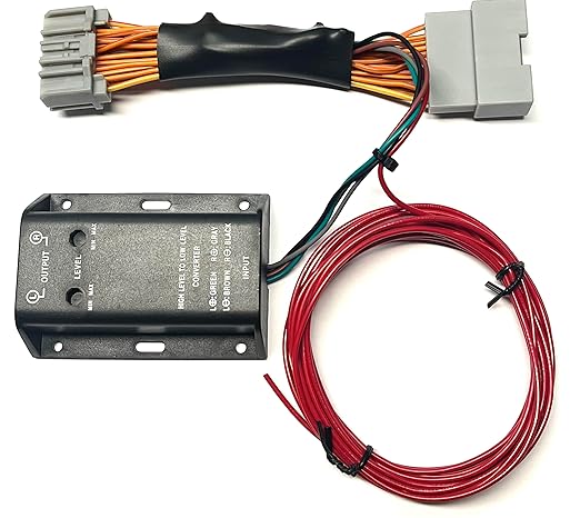 Add an Amp Sub Bass Amplifier Adapter Interface- Made for Some Chrysler Dodge Jeep: 2007-2017 Wranger, 2009-2012 Ram 1500, 2008-2013 Grand Cherokee + Many More Vehicles -No Factory External Amp