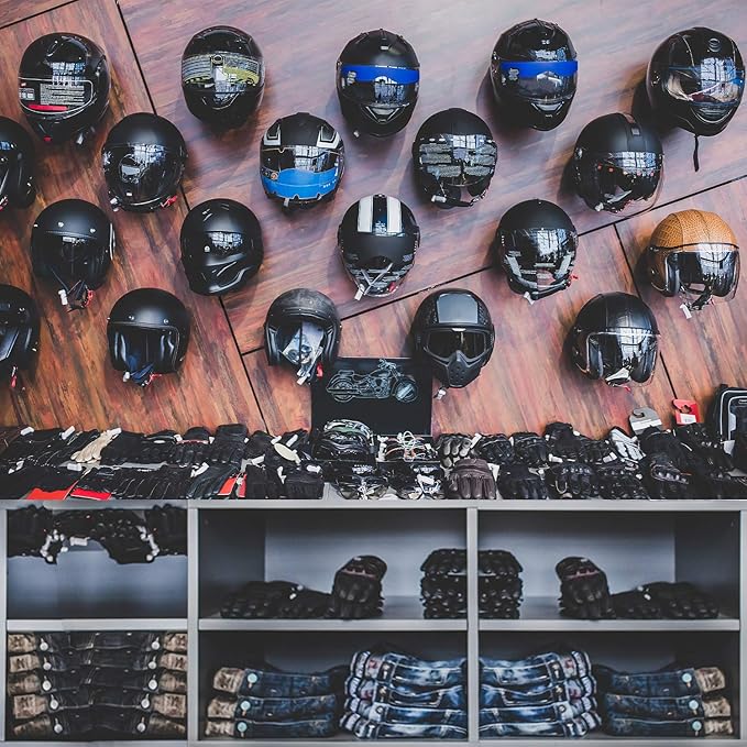 HAINANSTRY Motorcycle Accessories, Helmet Holder Helmet Hanger Rack Wall Mounted Hook for Coats, Hats, Caps - Upgraded
