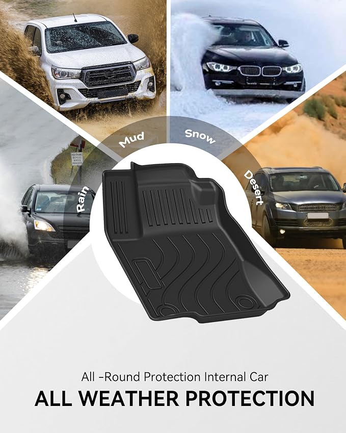 Floor Mats & Cargo Liner Fit for Mercedes Benz GLE 2016-2019 | ML Class 2012-2015 350/400 /63 AMG S, All Weather TPE Floor Liners Custom Fit GLE & ML Car Mats, Black