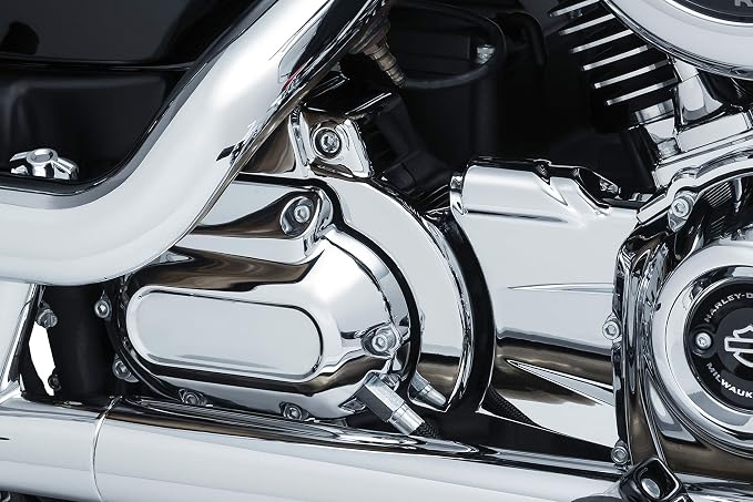 Kuryakyn 6456 Precision Transmission Shroud/Covering for Milwaukee-Eight Powerplants: 2018-19 Harley-Davidson Softail Motorcycles, Chrome