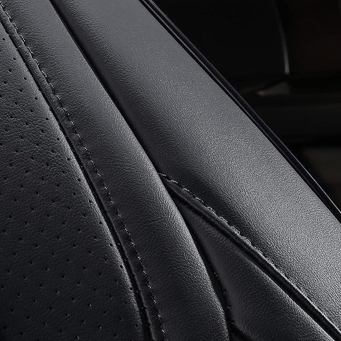Huidasource 2018-2026 Wrangler JL Rear Seat Covers, Split Bench Back Seat Cover for Jeep Wrangler JL 4-Door Sport Rubicon Willys Sahara, Seatbelt Compatible, Without Cupholder (Rear Seat/Black)