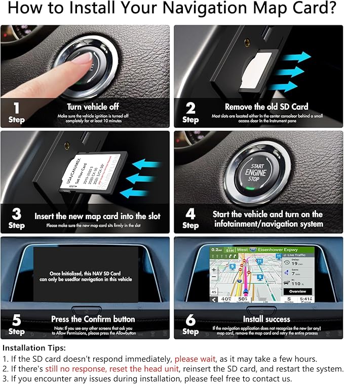 Navigation SD Card with HUD Display Compatible with 2019-2020 Mazda 3, 2020 CX30 - BDGF66EZ1B, Also Fits 2021 3/CX30(VIN Check Required), USA Canada Mexico Maps