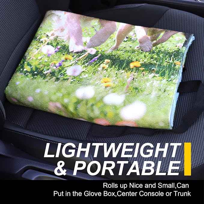 Back Seat Cover for Car Trucks Van SUV Jeep,Waterproof Rear Bench Towel Seat Covers for Dogs and Kids,Automotive Backseat Protector (Dog Print)