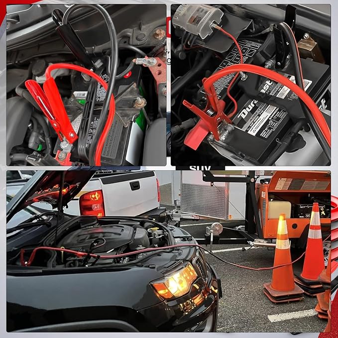 Nilight Jumper Cables for Car Battery 10 Gauge 12 FT Booster Cable Heavy Duty 200 A CCA with Carrying Bag Jump Start Emergency Kit Pickup Vans SUV Sedan Motorcycle