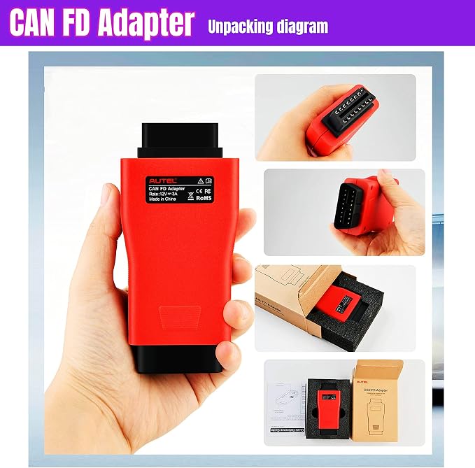 Autel CAN FD Protocol Adapter, Compatible with Autel Scanner MX808 MK808 DS808 MP808 MS906 MK906 MS908 MK908 Maxisys Elite IM508 IM608 Ultra VCI100 VCI Mini, for GM Chevrolet Buick Vehicles