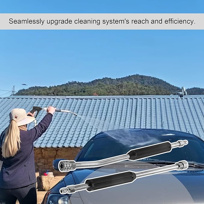 Raincovo Foam Cannon for Pressure Washer, Snow Clear Foam Cannon for Car Wash, Stainless Steel Filter, Pressure Washer Extension Wand, Anti-Slip Grip Power Washer Lance