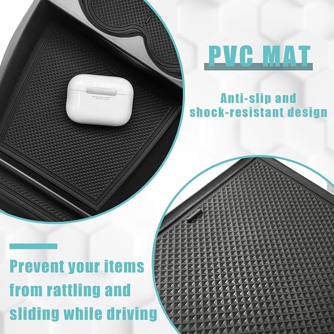 BestEvMod Lower Dash Cover & Lower Center Console Organizer Cup Holder Tray Compatible with Hyundai Ioniq 5 2022-2024