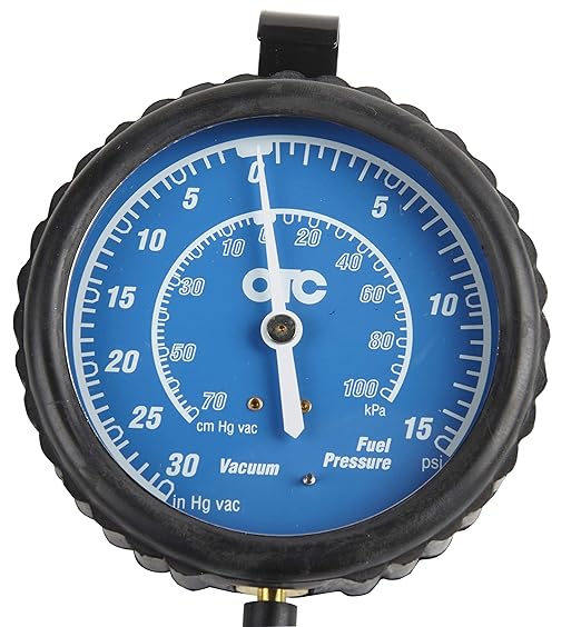 OTC 5613 Vacuum/Pressure Gauge Kit - Test Vacuum Lines, Low Pressure Fuel Systems and More - Quickly Diagnose Internal Engine Problems like Bad Rings, Valves, and Leaking Head Gaskets