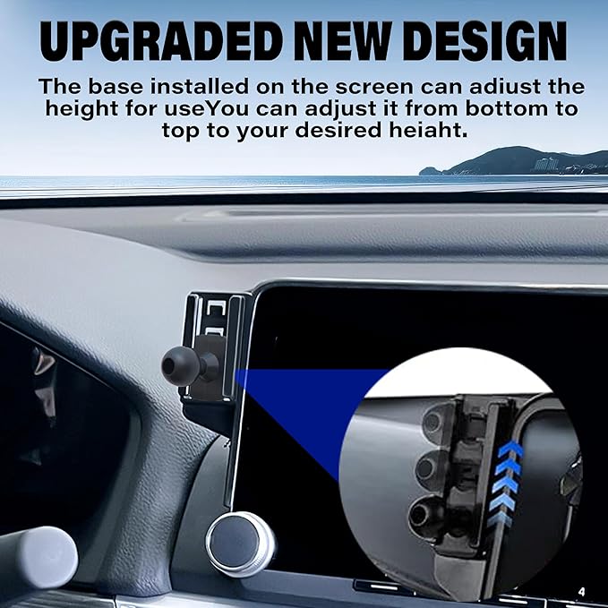 Car Phone Holder for Toyota Camry 2021 2022 2023 2024 Accessories Apply to 7 Inch Touch Screen 15W Fast Wireless Charger Screen Fixed Clip Cell Phone Mount Hands-Free 360 Degree Rotation