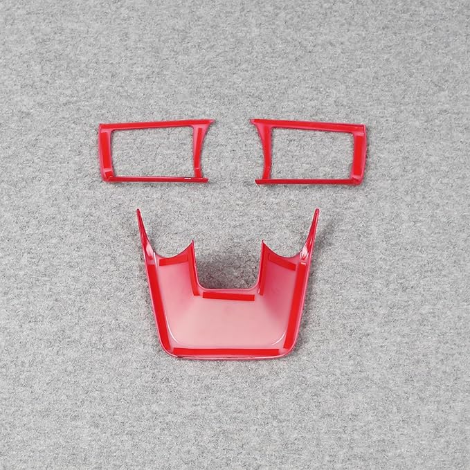 Beautost Fit for Nissan New Kicks 2025 2026 Wheel Steering Trim Panel Cover Trims (Red)