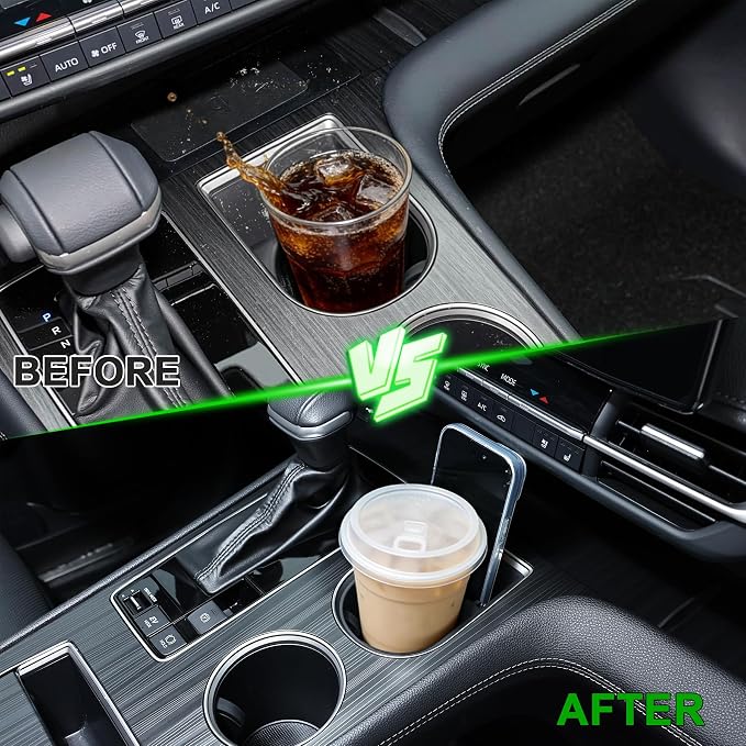 TOPINSTALL New Dash Tray and 2-in-1 Cup Holder with Phone Mount Compatible with 2025 2026 Toyota Sienna 12.3" Screen, Dashboard Hidden Screen Storage Organizer(Not for LE Trim with 8" Screen)
