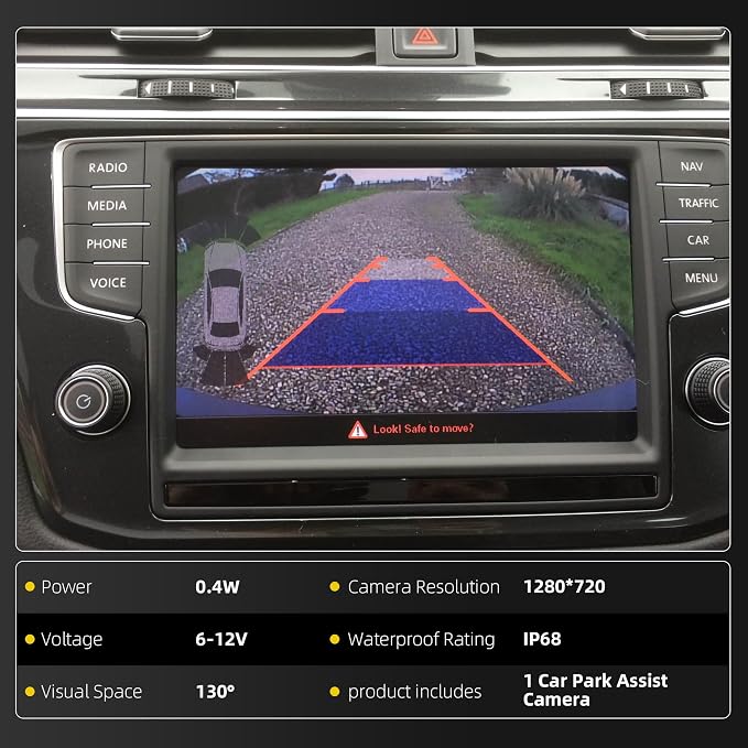 Dasbecan 68227397AH Rear Backup Camera Compatible with Chrysler Pacifica 2017-2023 Replaces# 68227397AE 68227397AG