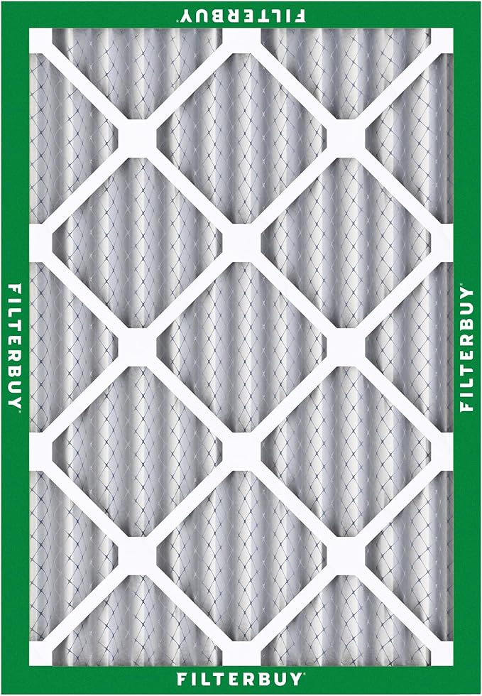 Filterbuy 14x20x2 Air Filter MERV 8 Essential Dust & Allergy Defense (1-Pack), Electrostatic Pleated HVAC AC Furnace Filters Replacement (Actual Size: 13.50 x 19.50 x 1.75)