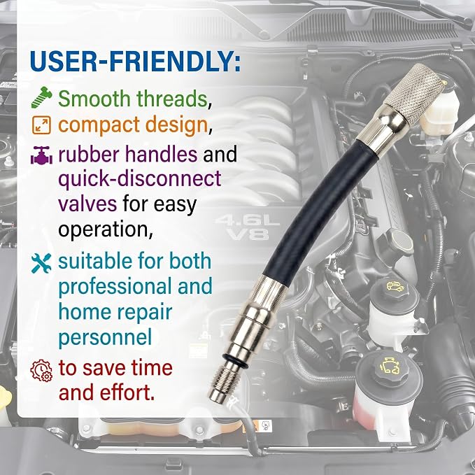 HIPADA 5608 12mm Compression Tester Adapter Compatible with 2008 and Newer Ford 4.6L, 5.4L, 6.8L 3-Valve Engines with 12mm Spark Plug