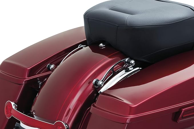 Kuryakyn 7098 Multi-Purpose Driver/Passenger Seat Backrest Component: Quick Release Attachment Point Kit for 2014-19 Harley-Davidson Touring Motorcycles, 1 Pair, Chrome