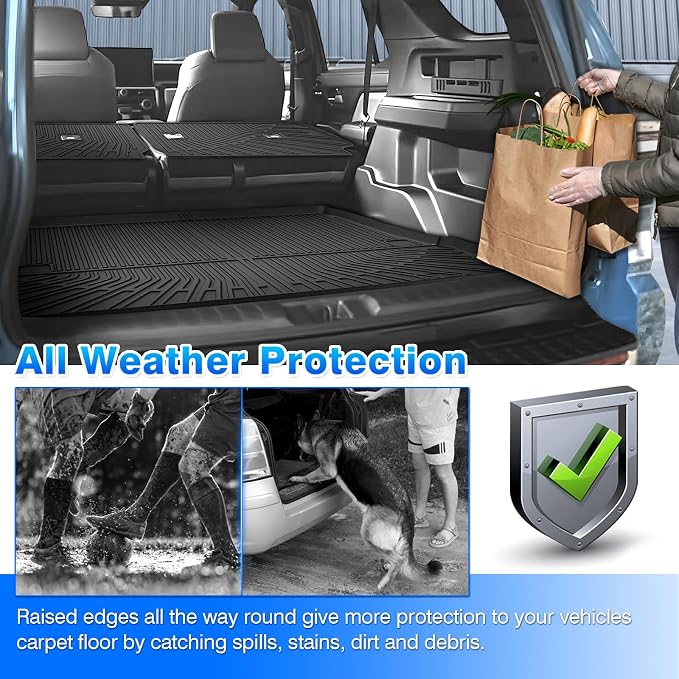 4Runner Cargo Liner - Trunk Mat for Toyota 4Runner 2025 2026 (Only fit for Gas 5 Seater) (Not for Hybrid EV & i-Force MAX), All Weather Cargo Mat for 4Runner Accessories,Car Accessories