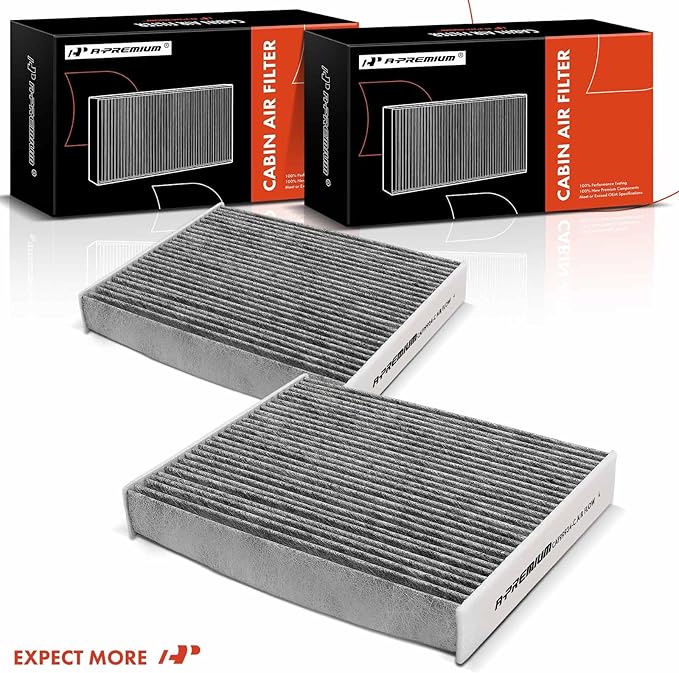 A-Premium 2-PC Cabin Air Filter with Activated Carbon Compatible with Land Rover Range Rover, Range Rover Sport, 2023 2024 2025, 3.0L 4.4L, Behind Glove Box