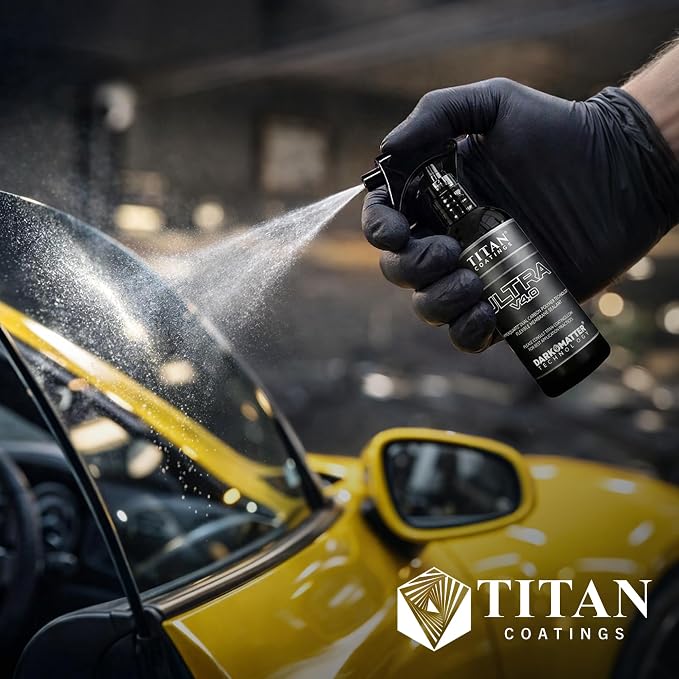 Ultra V4.0 Ceramic Spray Coating 100ml - Extreme Gloss & Hydrophobic Shine - Dual Carbon Polymer & Hyper Quartzยฎ Technology - Long Lasting UV Protection - Easy Spray & Wipe Car Sealant