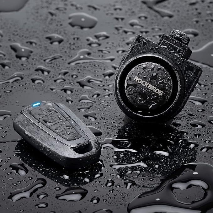 ROCKBROS 115dB Bike Alarm Vibration Motion Sensor Waterproof Motorcycle Alarm