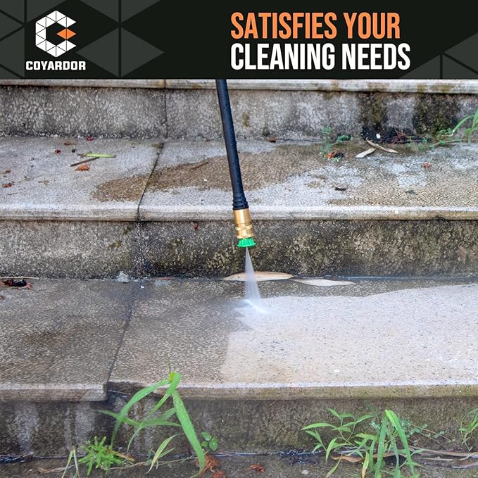 Pressure Washer Gun with Extension Wand & 5 Spray Nozzle Tips, M22-14mm & M22-15mm Fitting Replacement for Ryobi, Karcher, Powerstroke, Greenworks, Husky, Raptor Blast, Electric Power Washer