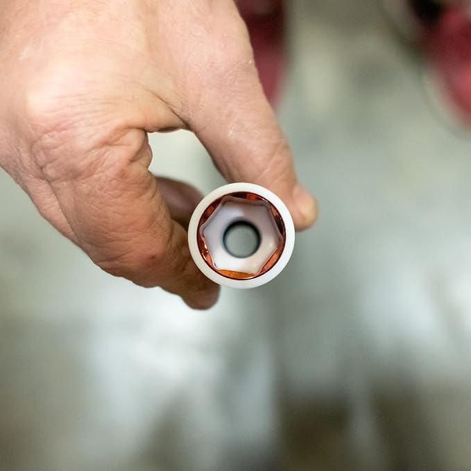 OEMTOOLS 25567 21MM Lug Nut Socket, 21 mm Socket 1/2 Drive for Wheel Service, Non-Marring Sleeve, Thin Wall, CR-MO Steel for Impact Tools, 400 Ft-Lb Max Torque