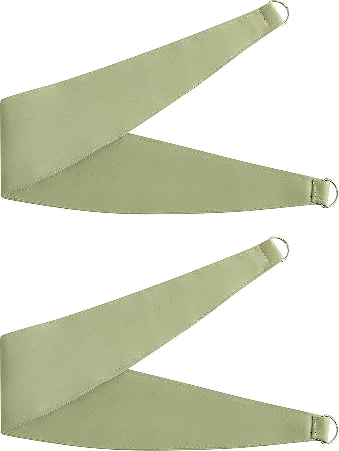 Bujasso Sage Green Blackout Curtains with Sheer Overlay Mix and Match Double Layer Thermal Insulated Window Panels 63 inch for Living Room Bedroom Green Drapes with Tiebacks Grommet Top 54" Wx63 Lx2