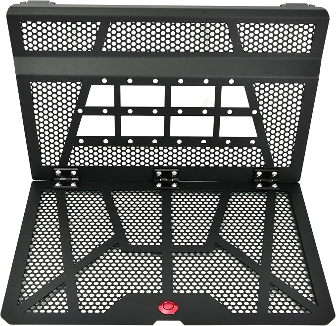 Vented Engine Cover for Polaris RZR XP 1000 / RZR XP Turbo 2014-2023, Aluminum Quick Open Breathable Rear Vented Bed Cover Access Panel(Replace #5454273)
