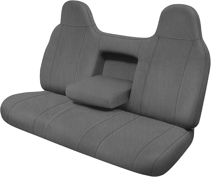 SAPUBK Front Bench Seat Covers Replace for 1993-1998 Ford Truck Regular, XCab and Crew Cab with Molded Headrests, Knitted Fabric Composite Soft Foam Lining Airmesh Breathable Seat Cover