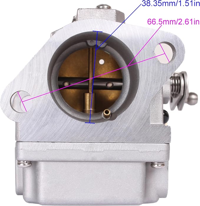 SouthMarine Boat Engine 3301-821854T6 3301-821854T21 Bottom Carb Carburetor Assembly for Mercury Quicksilver Mariner Ouboard Motor 40HP 45HP 55HP 60HP 2-Stroke 3-Cylinder