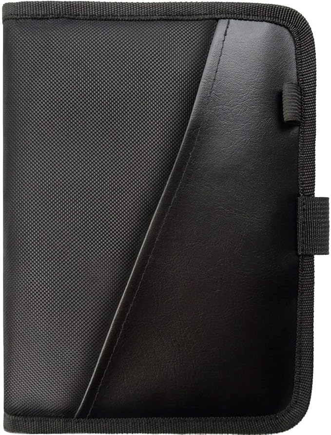 Glove Box Compartment Organizer - Car Document Holder - Owner Manual Case Pouch - Vehicle Storage Wallet for Registration & Insurance Card - BLACK + BLUE + GRAY BUNDLE