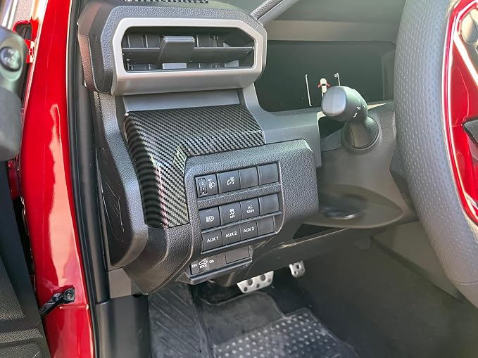 Dashboard Cover for Toyota 4Runner 2025 2026 Interior Accessories 8inch&14inch Display Center Consoles ABS Frame Trim (Carbon Fiber Grain, Dashboard Cover for 4Runner)