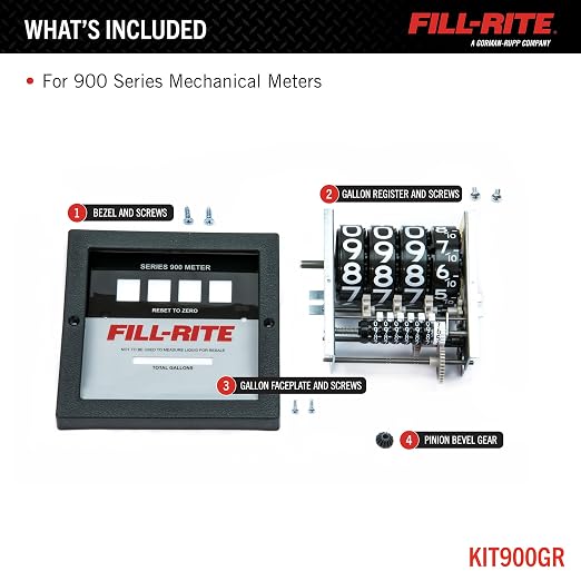 Fill-Rite KIT900GR Kit, 900 Series Gallon Register & Faceplate