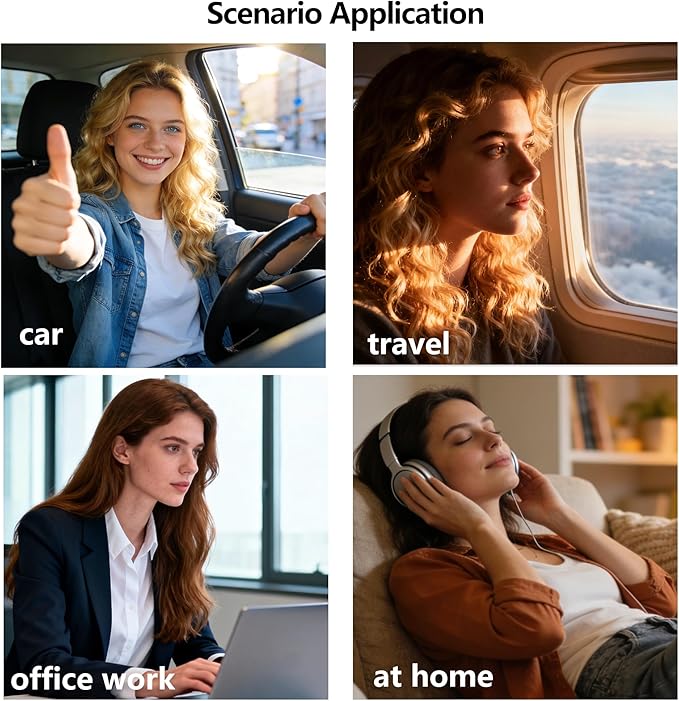 Car Headrest Pillow U-Shaped, Memory Foam Head Neck Support Cushion for Driving, Leather Head Rest Travel Pillows for Sleeping, Breathable Removable Cover, Gray, 1 Pack