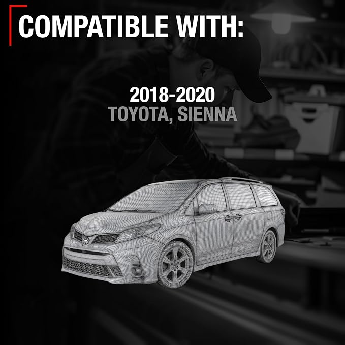 Rear View Backup Camera, Reverse Park Assist - Compatible with 2018-2020 Toyota Sienna - OEM 8679008040, TO1960158