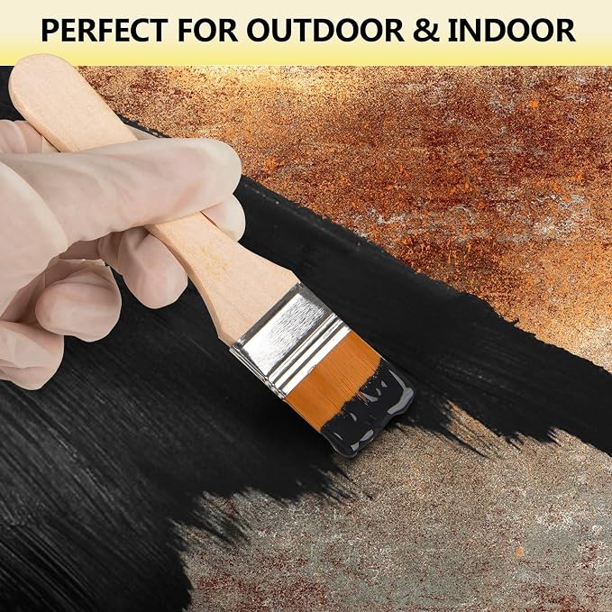 2-in-1 Rust Converter & Metal Primer - 1 Gallon Black Rust Paint Inhibitor for Metal, Ultra Car Rust Reformer & Encapsulator, Long-Lasting Anti Rust Conversion Coating, Heat Resistance