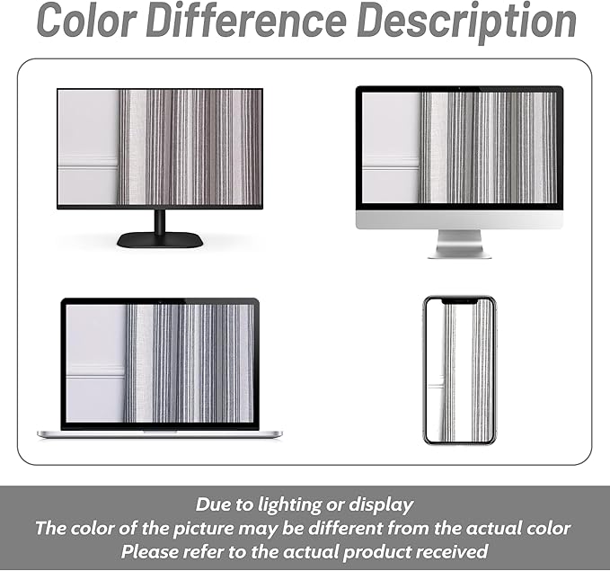 DriftAway Chris Double Layer Linen Blackout Tie Up Curtains Thermal Insulated Fully Lined Vertical Striped Balloon Roman Shade Bathroom Window Adjustable Rod Pocket 45 Inch by 63 Inch Gray